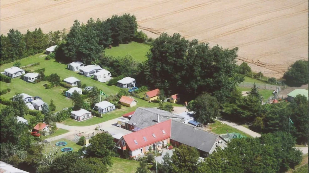 Luftfoto af Camping Slap Af i Sejerslev på Mors